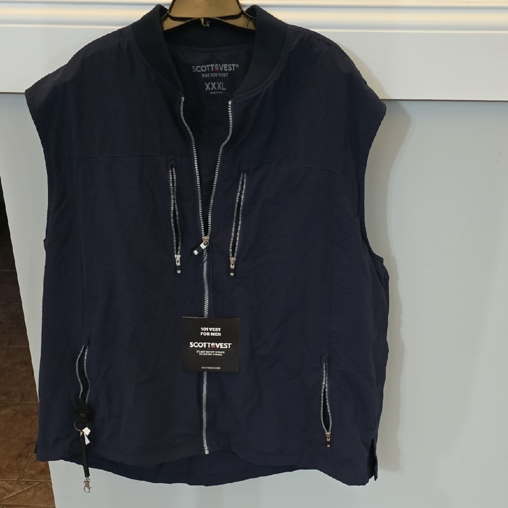 SCOTTeVEST Navy Blue Vest sz xxl